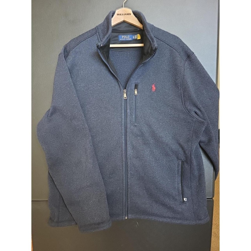 Polo Ralph Lauren  Men's XL Full Zip Fleece Sweater Blue
